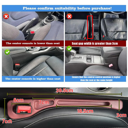 2Pcs Car Seat Gap Filler Seat Crevice Storage Box Bag