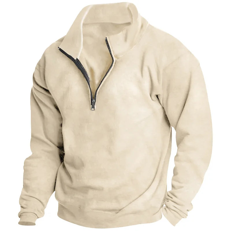 Autumn and winter new men's fleece sweatshirt