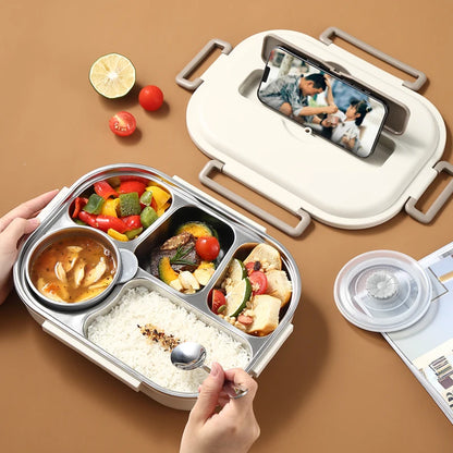 304 Stainless Steel Compartment Insulated Lunch Box