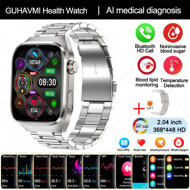 2024 New Uric Acid Blood Fat Smartwatch