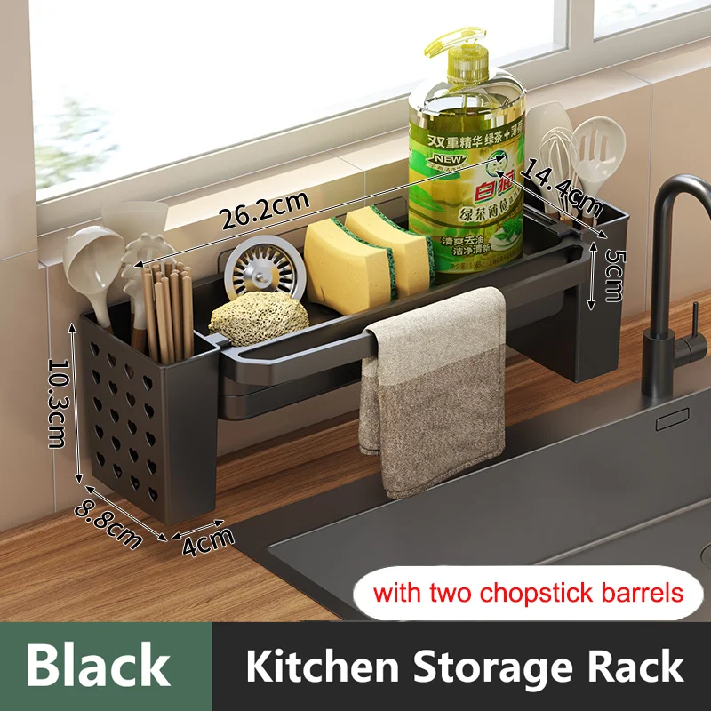 Kitchen Sink Organizer Drain Rack