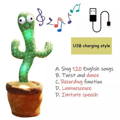 Dancing Cactus Repeat Talking Toy Electronic Plush Toys