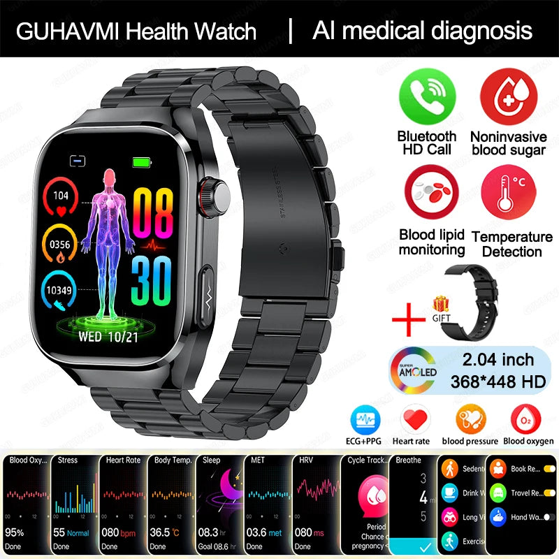 2024 New Uric Acid Blood Fat Smartwatch