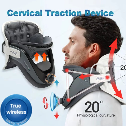 Cervical Neck Traction Device with Airbag Support