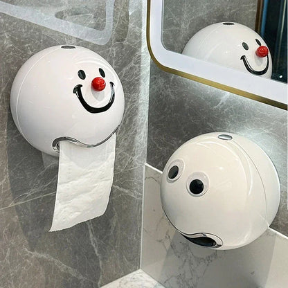 Creative Smiling Face No Punching Toilet Paper Box