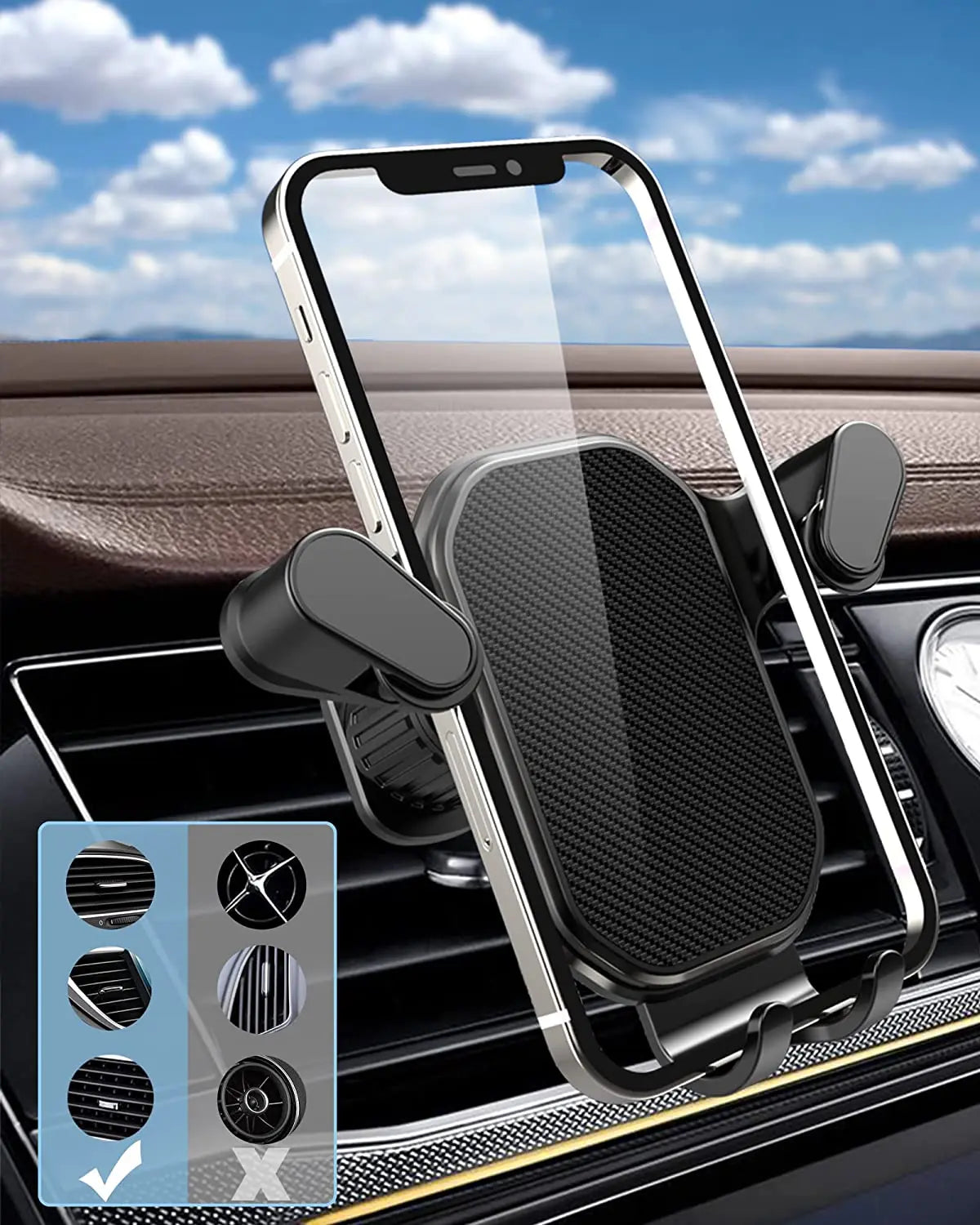 Universal Car Hook Base Phone Holder