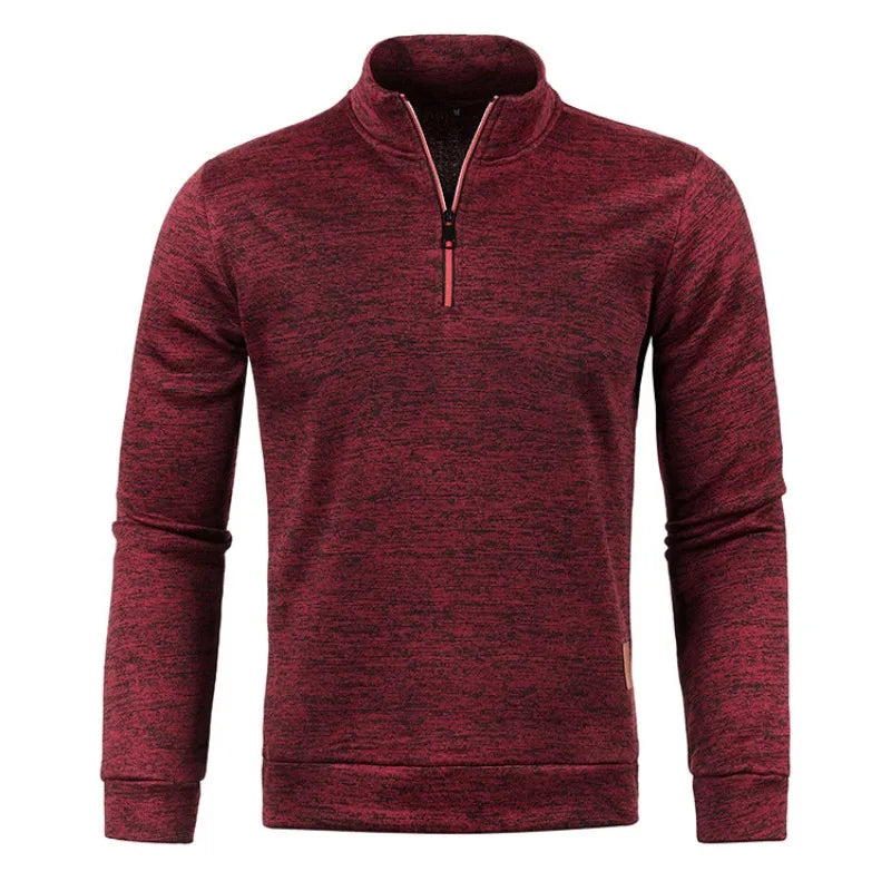 Autumn Men's Half Zipper Sweatshirts Long Sleeve