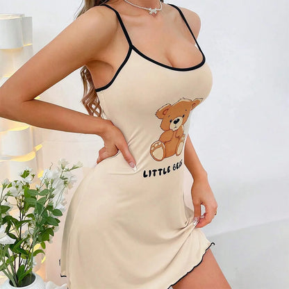 Summer Women's Suspender Nightgown