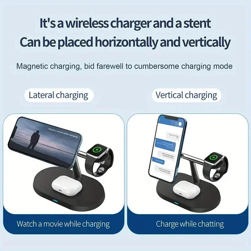 3 in 1 Magnetic Fast Wireless Charger Station For iPhone