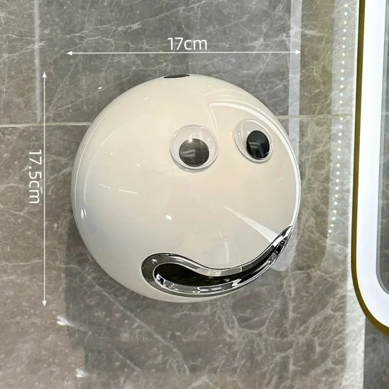 Creative Smiling Face No Punching Toilet Paper Box