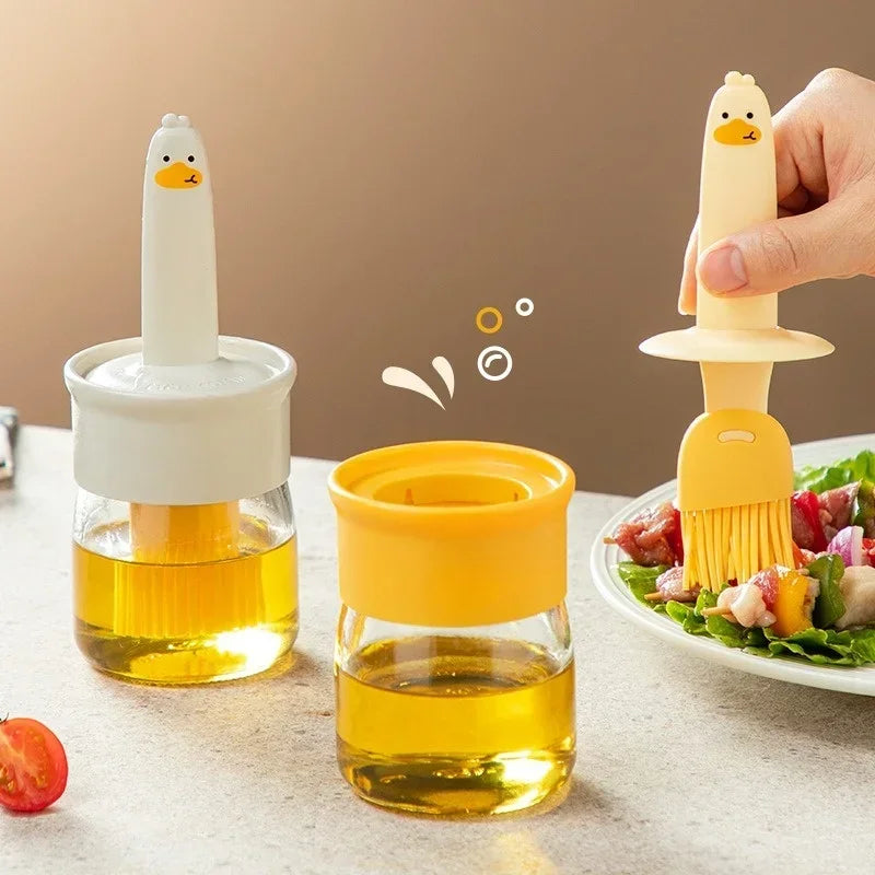 Cute Duck Oil Brush Silicone