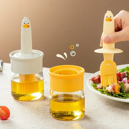 Cute Duck Oil Brush Silicone