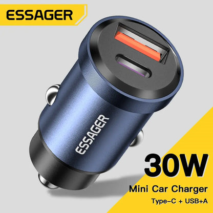 Essager 30W 5A QC PD 3.0 SCP USB Car Charger