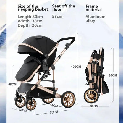 Baby Stroller 3 in 1 Newborn Baby carriage