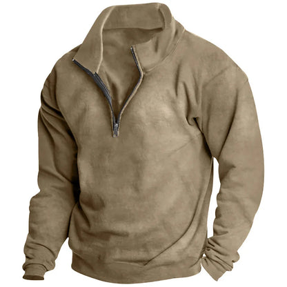 Autumn and winter new men's fleece sweatshirt