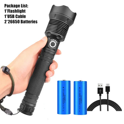 USB Powerful xhp70.2 Flashlight