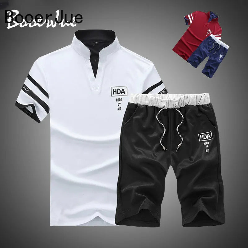 New Winter Tracksuits Men Set Thick Fleece Hoodies+Pants