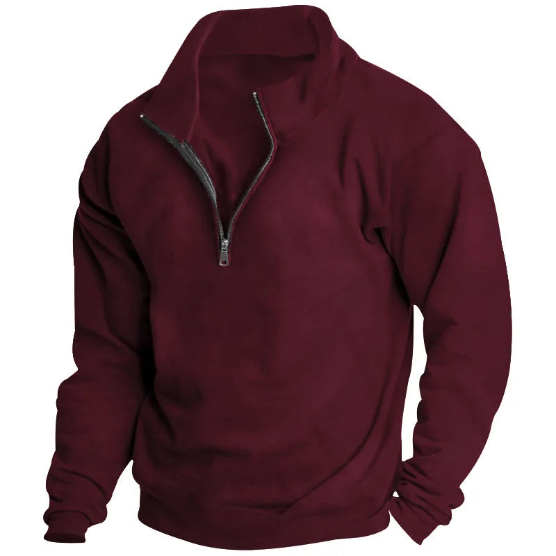 Autumn and winter new men's fleece sweatshirt