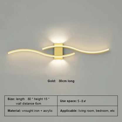 Moder LED Wall Lamp Long Strip Wall Lamps TV Background