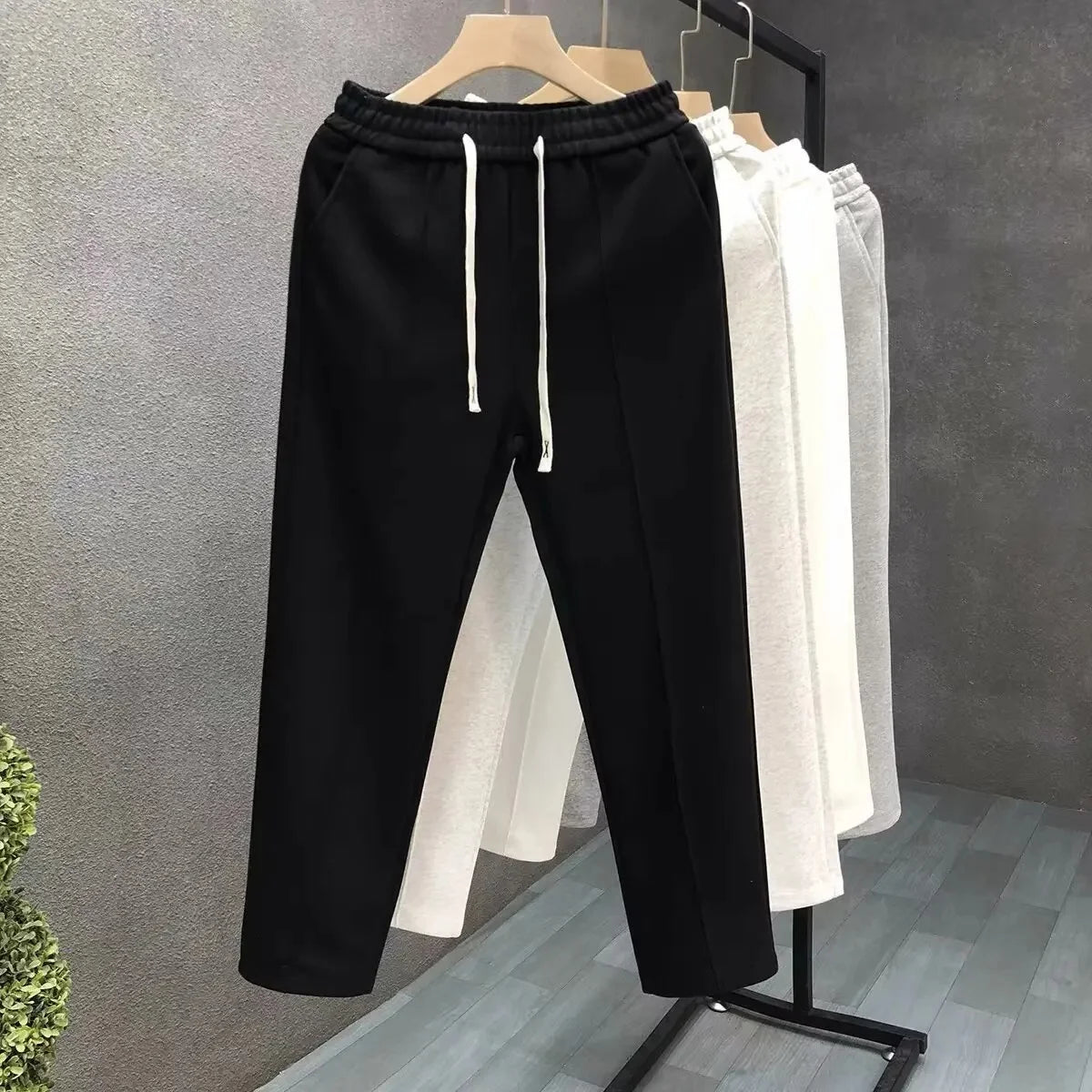 2024 New Style Loose Fit Casual Pants Men's Korean