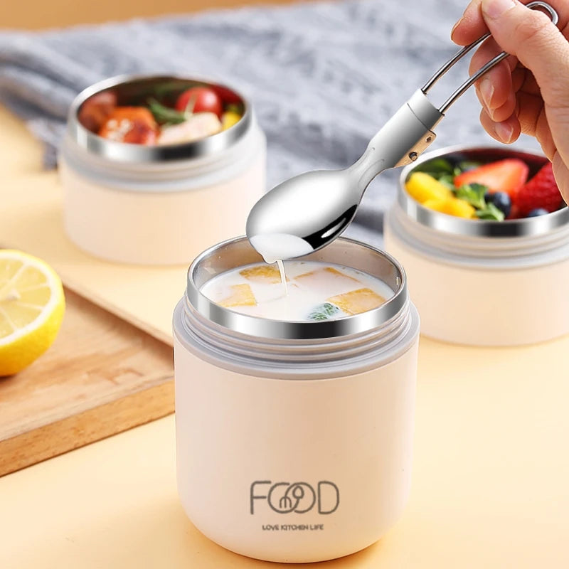 Thermal Porridge Cup Stainless Steel Insulated Lunch Bag