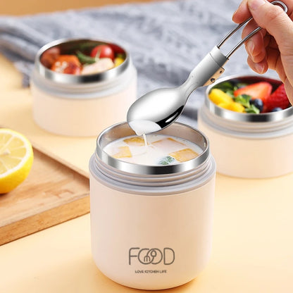 Thermal Porridge Cup Stainless Steel Insulated Lunch Bag