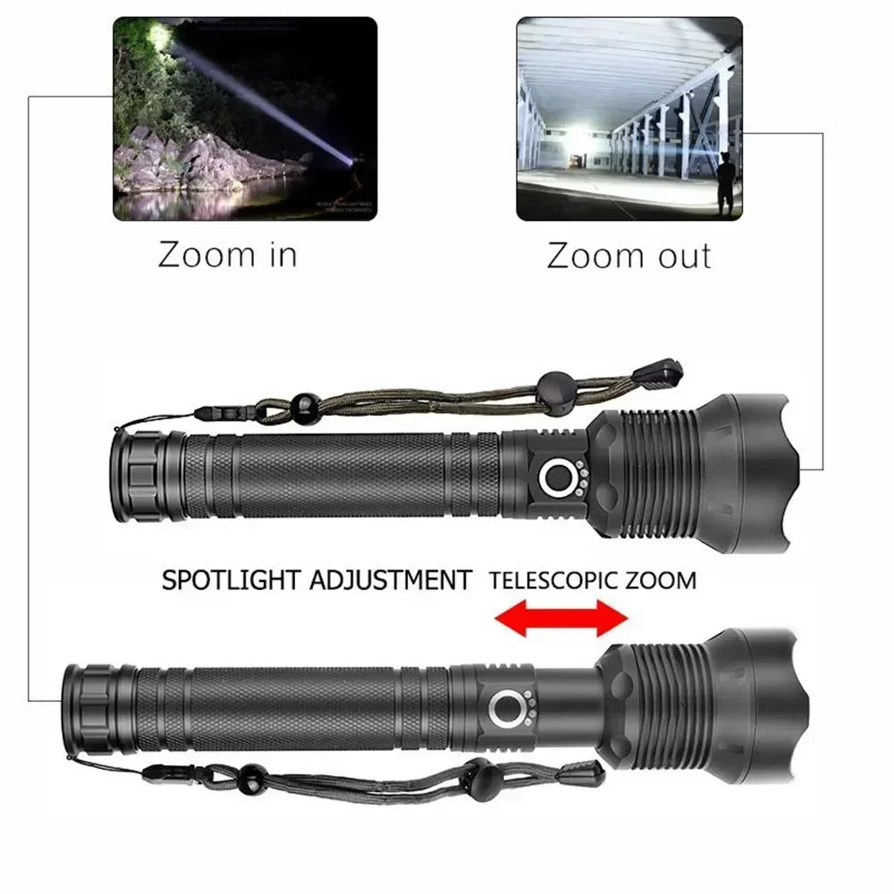 USB Powerful xhp70.2 Flashlight