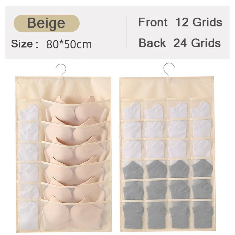 Non-Woven Double-Sided Underwear Storage Bag Wardrobe