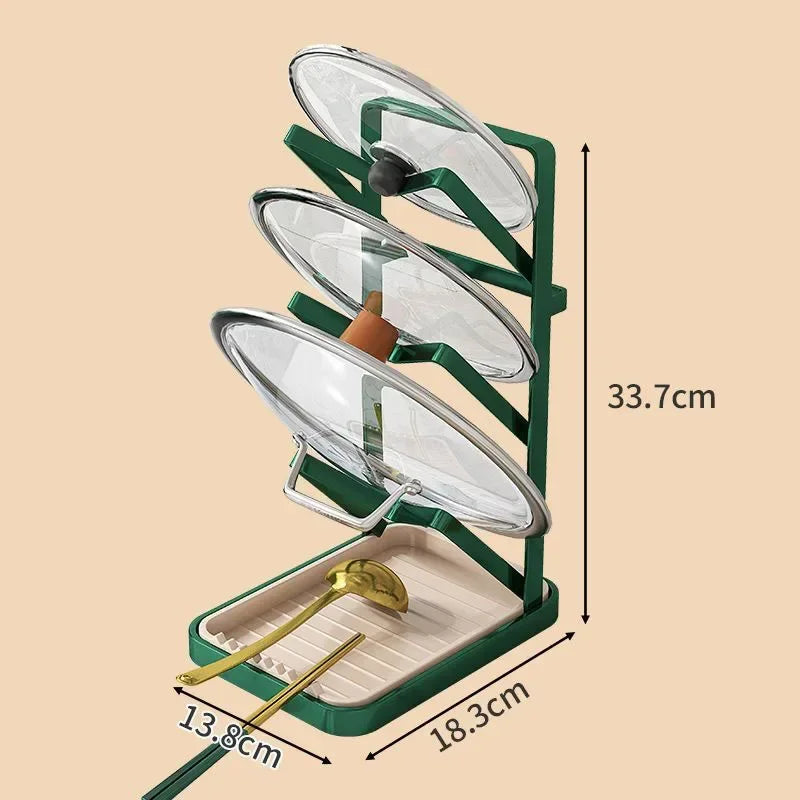 Lid Stand Lid Organizer Pot Lid Rack Holder for Utensils