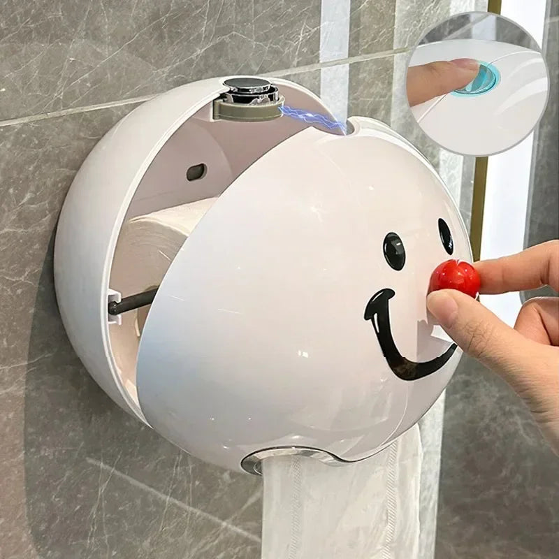 Creative Smiling Face No Punching Toilet Paper Box