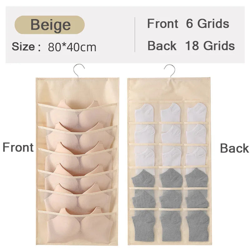 Non-Woven Double-Sided Underwear Storage Bag Wardrobe