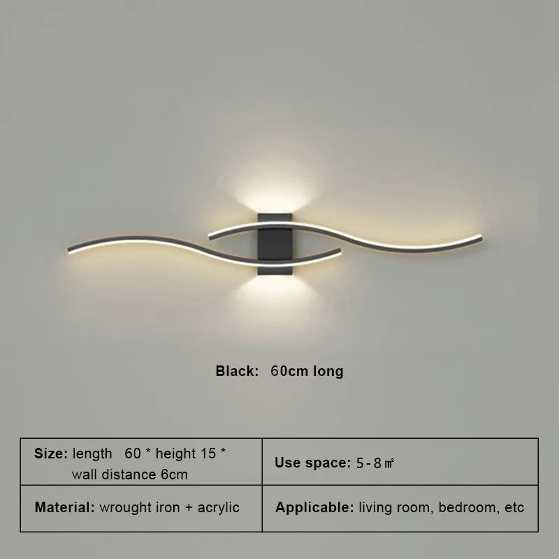 Moder LED Wall Lamp Long Strip Wall Lamps TV Background