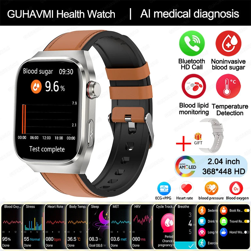 2024 New Uric Acid Blood Fat Smart Watch