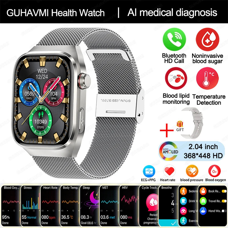 2024 New Uric Acid Blood Fat Smartwatch