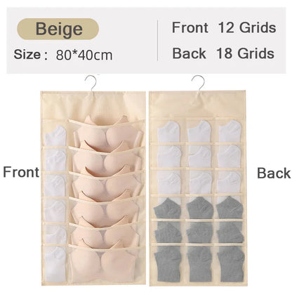 Non-Woven Double-Sided Underwear Storage Bag Wardrobe