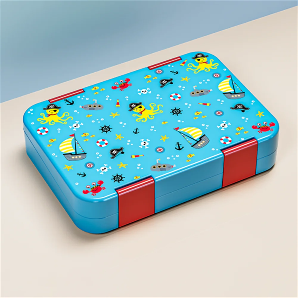 Adorable Pattern Kids Lunch Box Portable Divided