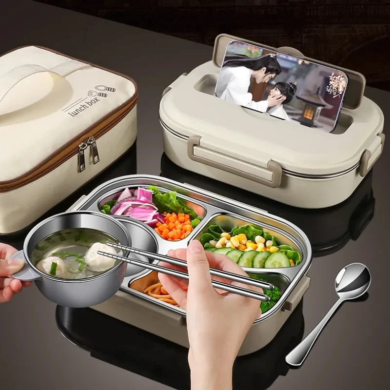 304 Stainless Steel Compartment Insulated Lunch Box