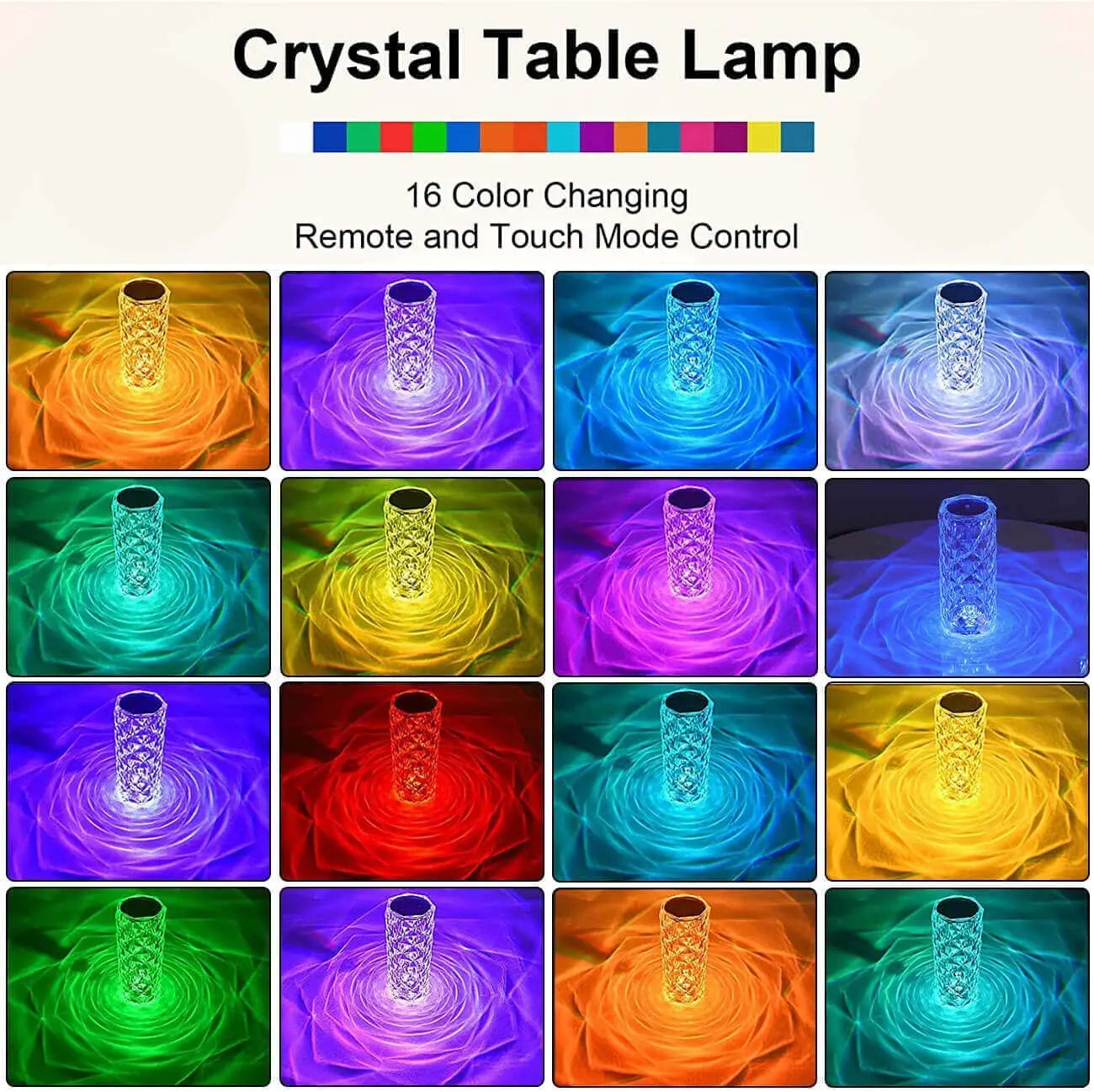 Rechargeable 16 Colors RGB Rose LED