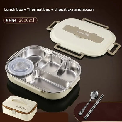 304 Stainless Steel Compartment Insulated Lunch Box