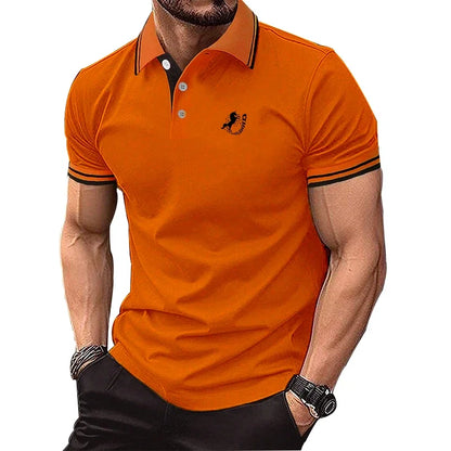 Men Summer Slim Fit Short Sleeve 100% Polyester