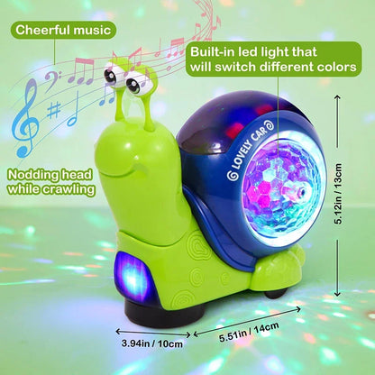 Baby Crawling Snail Toys With Music