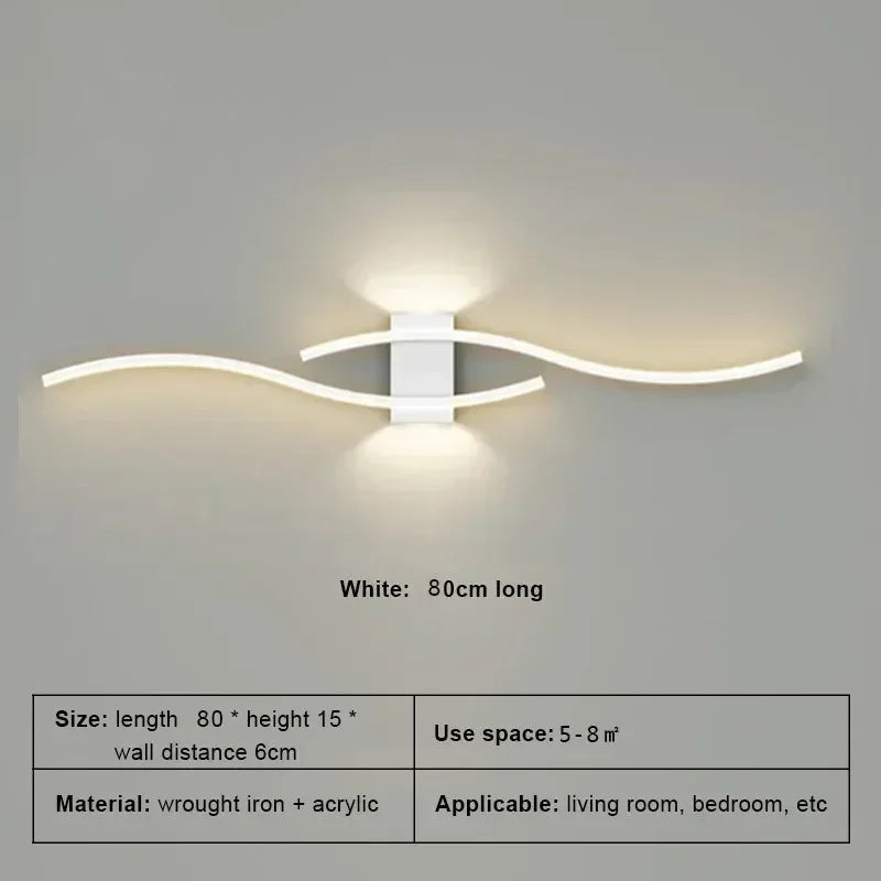 Moder LED Wall Lamp Long Strip Wall Lamps TV Background