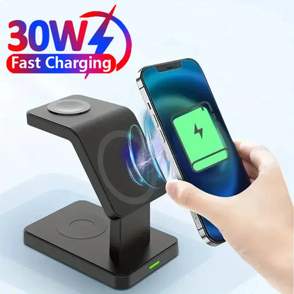 3 In 1 Magnetic Wireless Charger Stand for iPhone