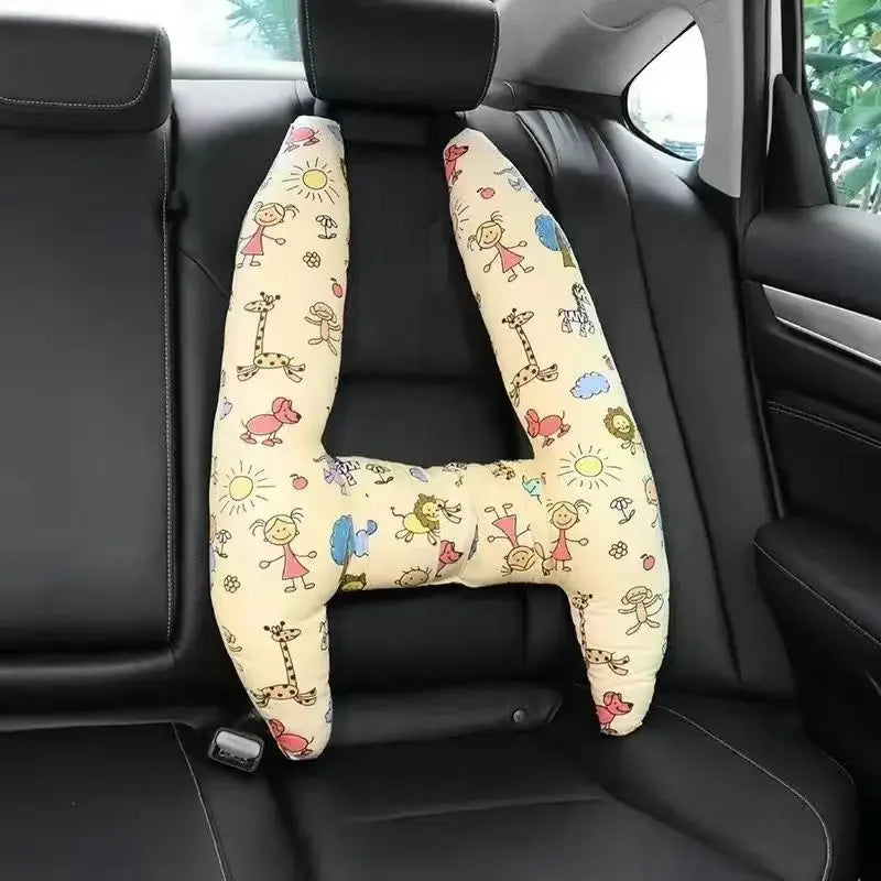 2-Pack Adorable Ultra-Soft Car Seat Pillows with Secure Belt