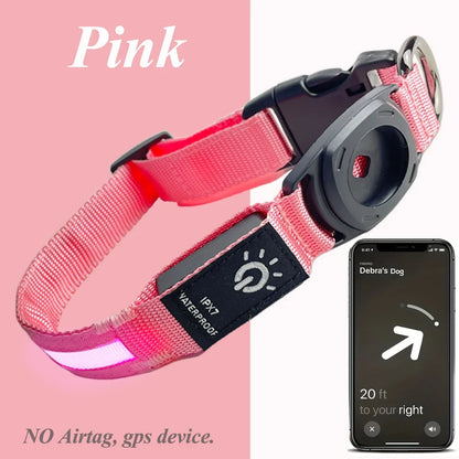 For Apple Airtag GPS Finder Led Dog Collar