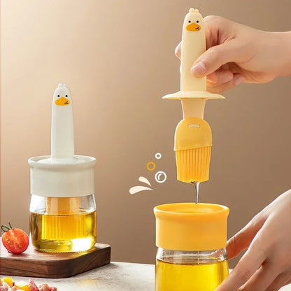 Cute Duck Oil Brush Silicone