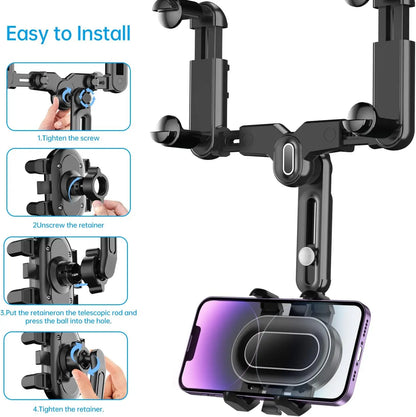 Large Rearview Mirror Phone Holder