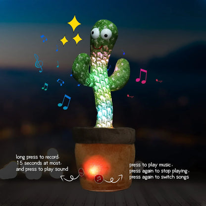 Dancing Cactus Repeat Talking Toy Electronic Plush Toys