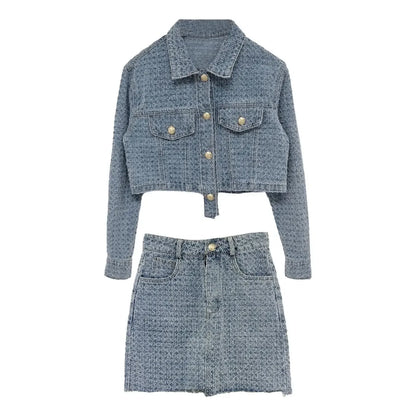 Elegant Tweed Suit Women's Spring Fashion Short Jacket