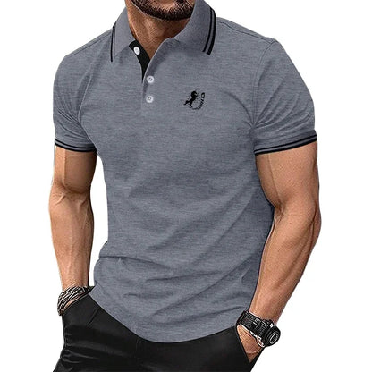 Men Summer Slim Fit Short Sleeve 100% Polyester